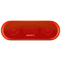 Sony SRS-XB20 Extra Bass Water-Resistant Bluetooth NFC Portable Speaker with LED Ring Lighting Red